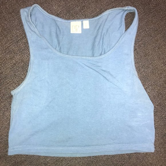 BP Small Blue Cotton Tank Crop Top - Picture 2 of 4
